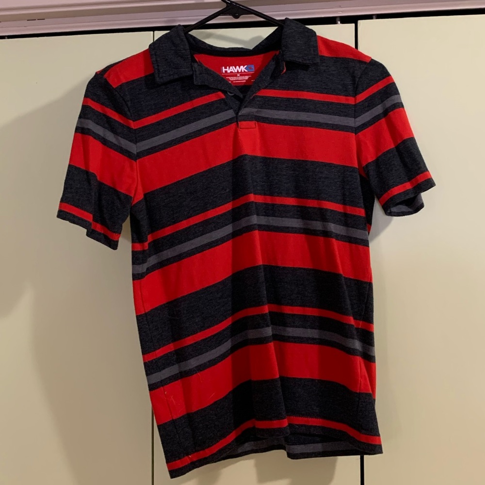 Boys Hawk short sleeve polo shirt size medium